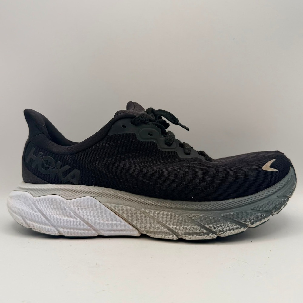 HOKA ONE ONE Arahi 6 Men's 10.5 Running Shoes Black White Gray Athletic